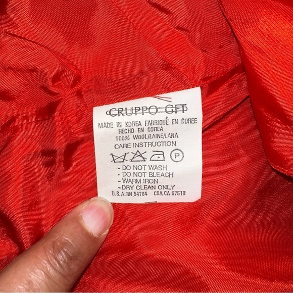 Emanuel Ungaro Dress Womens 4 Orange Pink Wool ColorBlock Shift A-Line - Picture 3 of 12